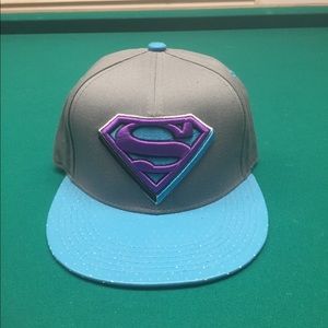 Superman flat bill snap back
